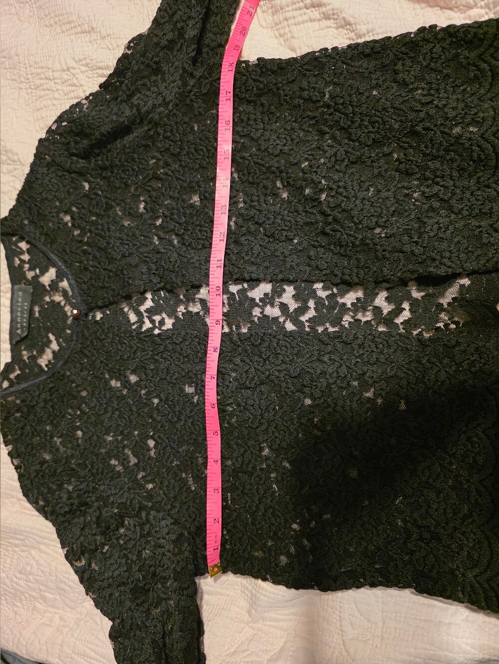 Black Lace Cardigan Size M - Picture 5 of 6